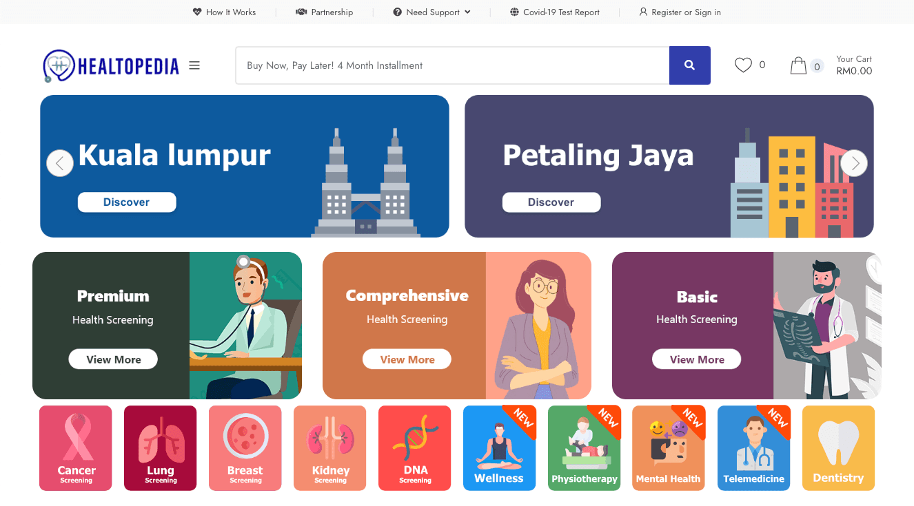 Healtopedia website screenshot